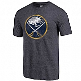 Men's Buffalo Sabres Fanatics Branded Distressed Team Primary Logo Tri Blend T-Shirt Navy FengYun,baseball caps,new era cap wholesale,wholesale hats